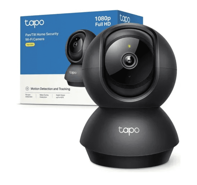 Cámara de seguridad TP-link Tapo C201 360 FHD Negra